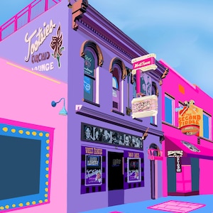 Nashville Art Print, Music City Tootsies Orchid Lounge Nashville Tennessee Art Print, Broadway, Country. music, Honky Tonk