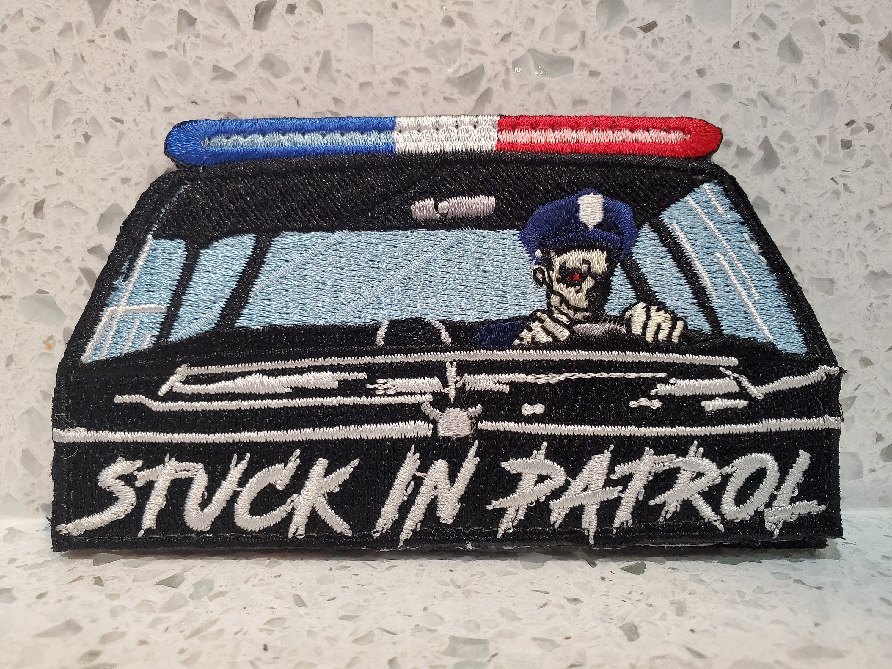 Police STUCK IN PATROL Morale Patch Etsy