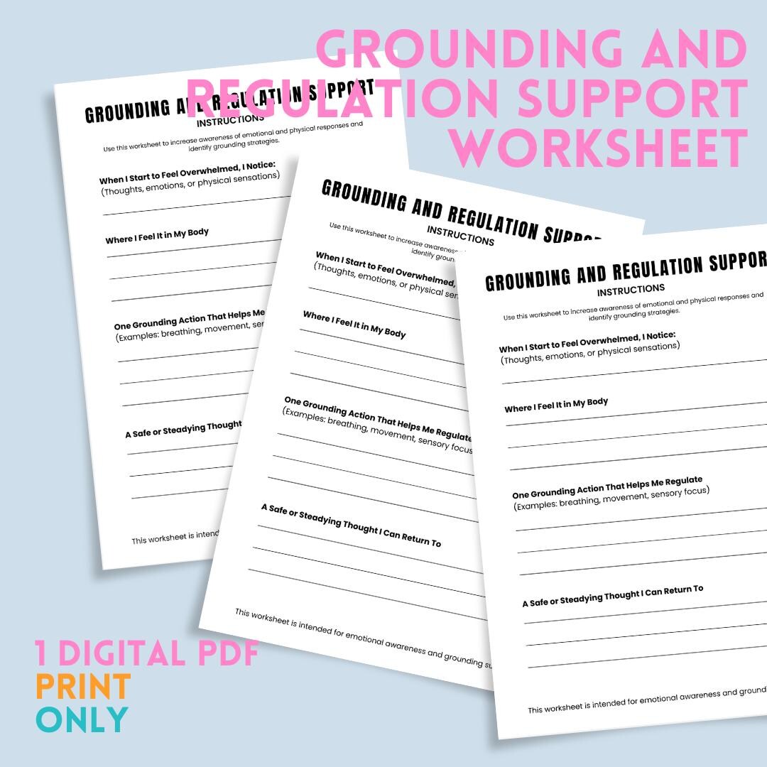 Army Slrrt Worksheet.pdf Grounding and Regulation Support Worksheet, Counseling Tool, Social ...