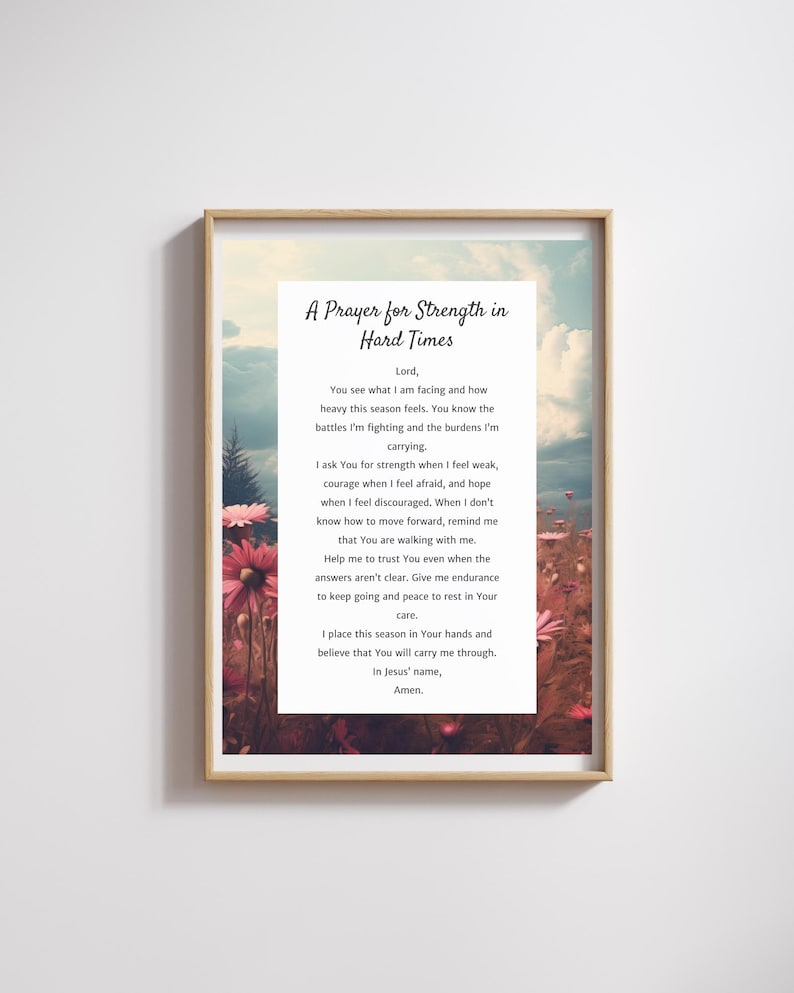 Prayer for Strength in Hard Times, Prayer for Strength, Prayer for ...