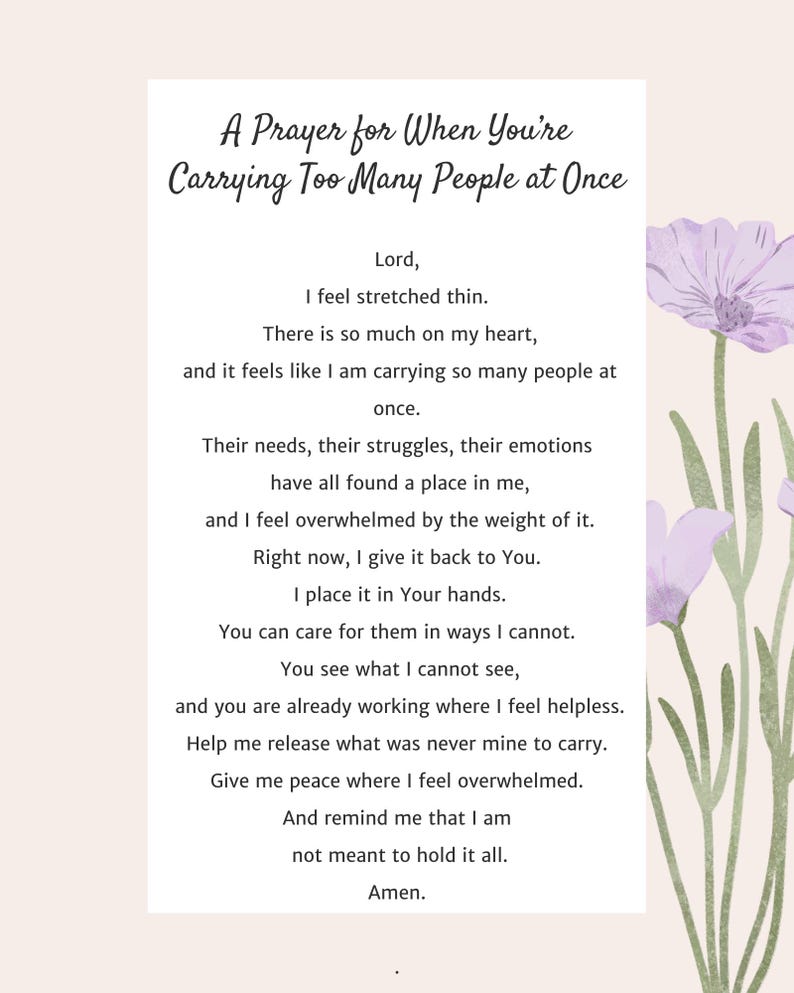 A Prayer for Feeling Responsible for Everyone | When You’re Carrying ...
