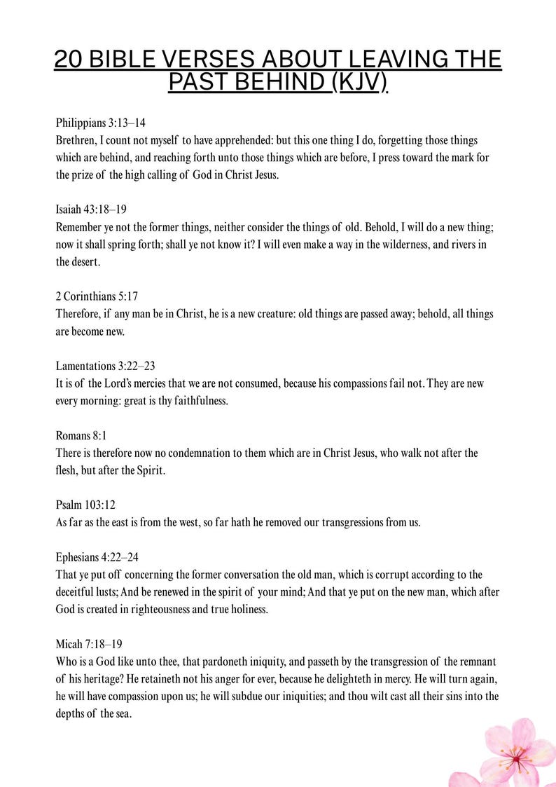 Scripture Previous 20 Bible Verses About Leaving the Past Behind | Bible Prints | Bible ...