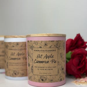 Heiße Apfel-Zimtkuchen-Kerze - 14 Unzen Soja | Inspirierendes Geschenk | Handgegossene Wohlfühl-Kerze | Sojawachs Kerze, christliches Geschenk, Kerzengeschenk