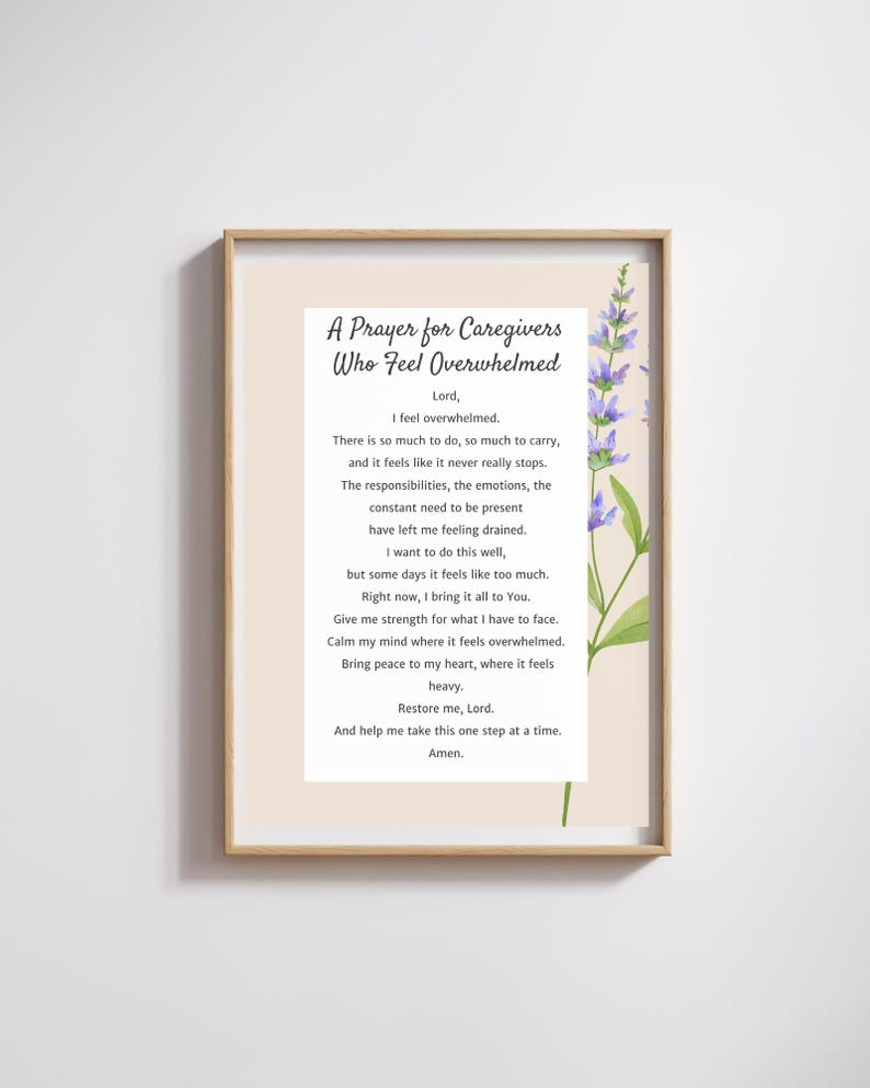Prayer for Caregivers Who Feel Overwhelmed | Caregiver Burnout Prayer | Stress and Exhaustion Help | Christian Encouragement
