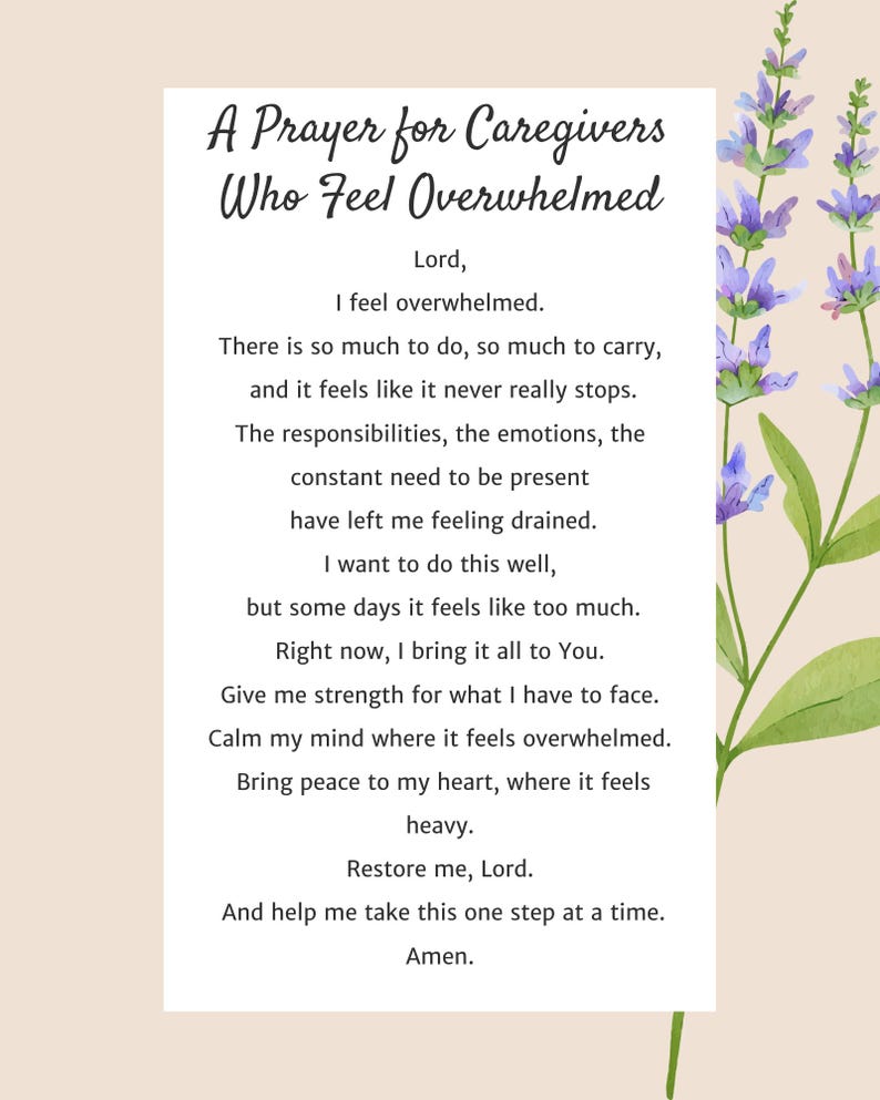 Prayer for Caregivers Who Feel Overwhelmed | Caregiver Burnout Prayer | Stress and Exhaustion Help | Christian Encouragement