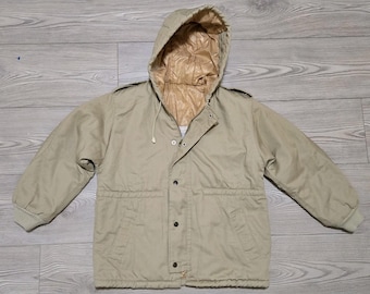 Veste style militaire VTG Israel taille 10 militaire matelassée beige moyen