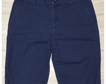 Short chino VTG Lauren Ralph Lauren LRL Femme 4 Bleu marine Long 10" Entrejambe