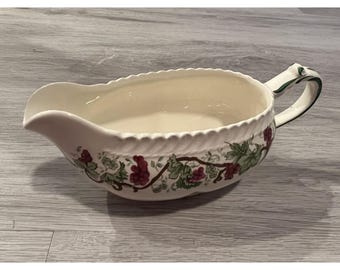 vintage Royal Gadroon floral gravy boat