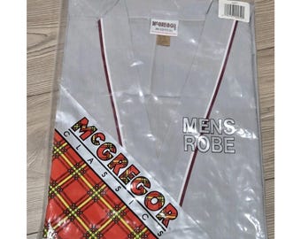 McGregor Classics Mens Robe Vintage USA One Size Fits All Gray New Sealed OSFA