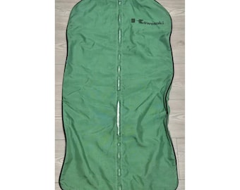 Vintage Kawasaki Garment Bag Green Rare Nylon Clothing Storage
