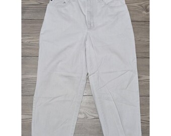 Vtg Lauren Jeans Co. Ralph Lauren - Jean capri blanc femme taille 4 coton