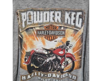 Chemise Harley Davidson Homme Taille 2XL Gris Poudrière Mason Ohio Motorcycles