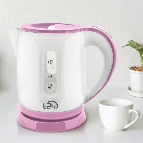 Pink Mini Wasserkocher Reisewasserkocher 0,8 Liter , 1100 Watt