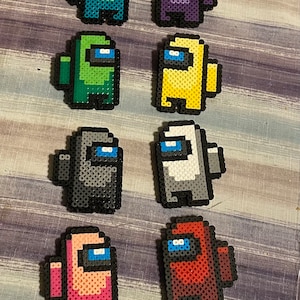 Among Us Perler Bead Magnets