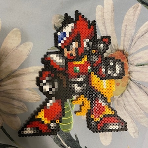 Megaman X - Zero perler bead magnet