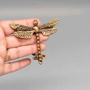 Golden Dragonfly Metal Handle Knob | Cabinet Handle | Kitchen Drawer Door Pull