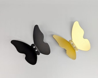 Brass Butterfly Wall Hook | Black Gold Key Rack Hanger | Coat Hook | Entry Hook