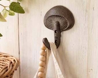 Cast Iron Mushroom Wall Hook | Key Rack Hanger | Country House Decor