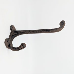 Rustikaler Brauner Gusseisen Wandhaken | Schlüsselanhänger | Haken | Wanddekoration