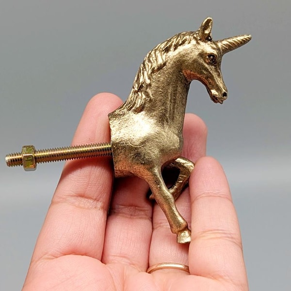 Golden Unicorn Metal Knob | Cabinet Handle | Kitchen Drawer Door Pull