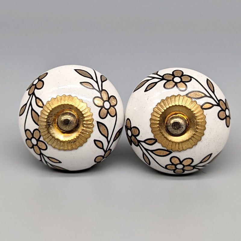 White Gold Knobs - Etsy