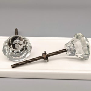 Clear Glass Crystal Knob | Cabinet Handle | Glass Handle | Crystal Knob | Drawer Knob