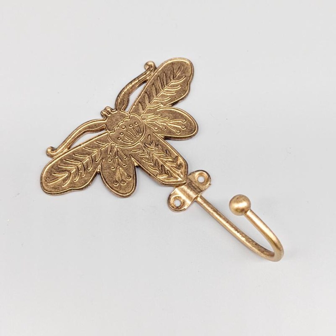 Moth Key Racks Golden Moth Wall Hook | Metal Entry Key Rack Hanger - Etsy