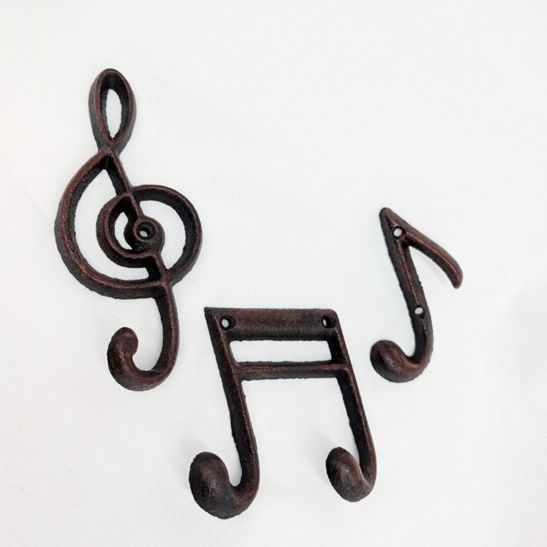 Musical Note Iron Wall Hook Set | Key Rack Hanger | Hook | Musical Note ...