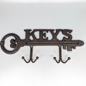 Cast Iron Keys Sign Coat Wall Hook, 34.5 x 13 cm | Key Rack Hanger | Hook | Keys Wall Decor | Wall Decor | Country Decor