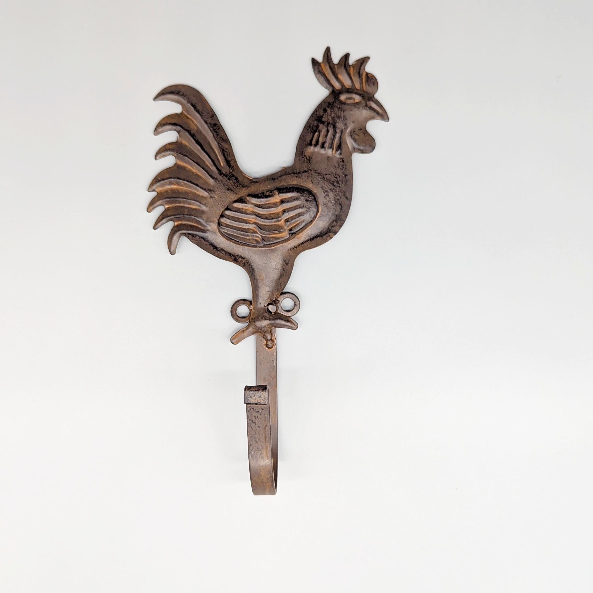 Roaster Key Rack Rooster Metal Wall Hook | Entry Key Rack Hanger | Rustic Cottage Decor ...