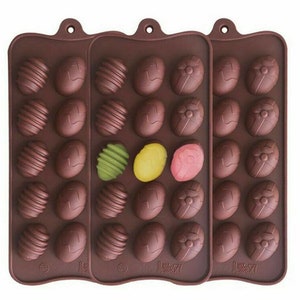 15 Easter Eggs Shape Silicone Chocolate Mould Decorating Baking Mold Candy Cookies Jelly Wax Melts Ice Soap BPA free