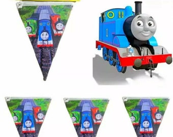 10 X Thomas The Tank Engine Themed Flag Banner Bunting Children's Birthday Party - UK Seller