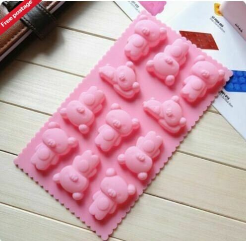 1 PCS 3D Silicone Teddy Bear Mold, Bear Ice Mold, Candle Mold Soap