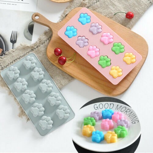 Cute Silicone Cat Paw Shaped Ice Cube/ Chocolate Tray Mold - Peachymart