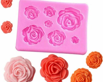 Roses Forme de fleur Silicone Moule chocolat Décoration Cuisson Moule Bonbons Biscuits Jelly Wax Melts Ice Soap 3D sans BPA