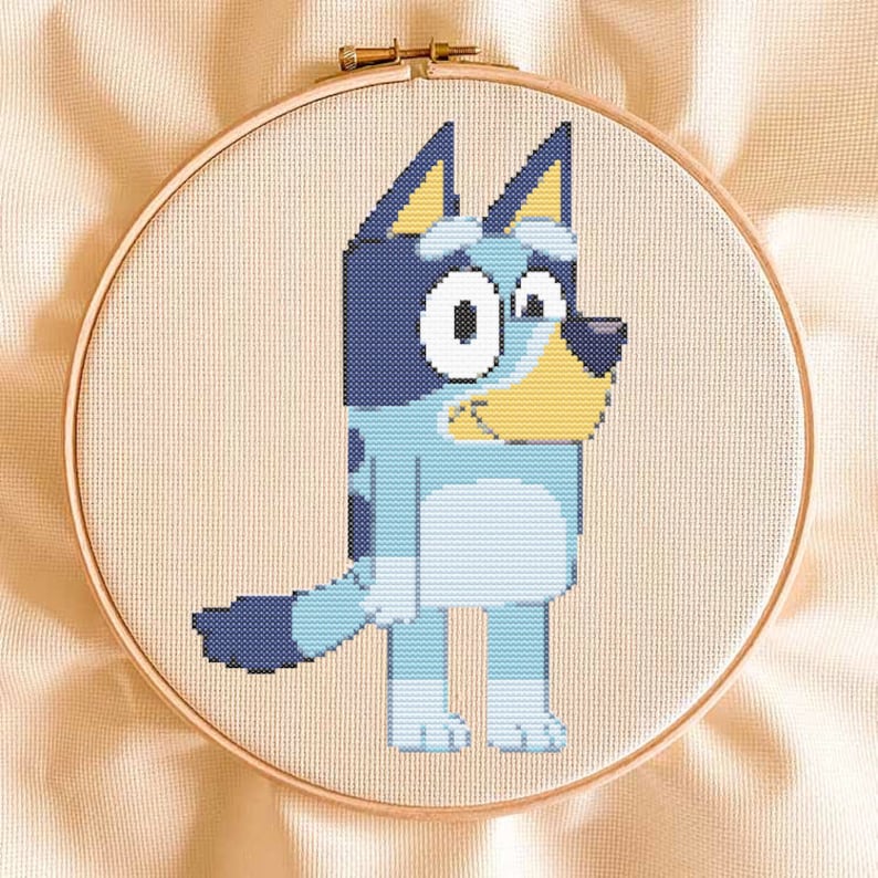 Bluey Easy Cross Stitch Pattern Instant Download Etsy Australia