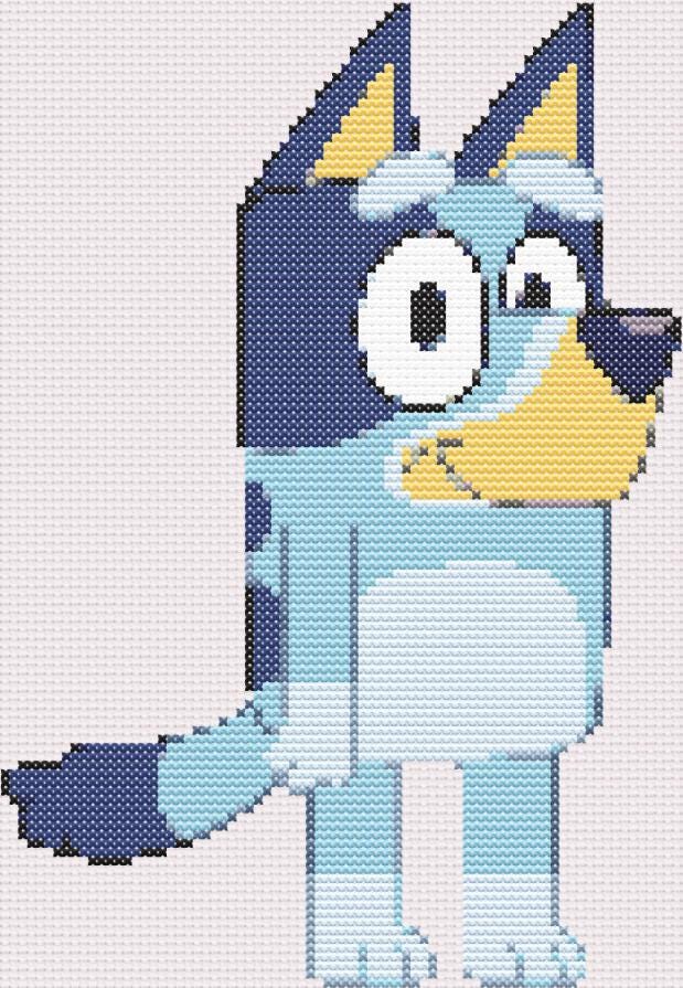 Bluey Crossroads Pattern Bluey Easy Cross Stitch Pattern - Instant Download - Etsy