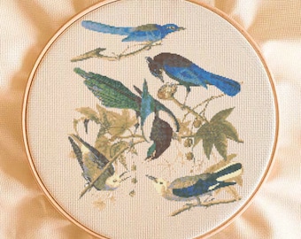 Cross Stitch Wild Birds Pattern Instant Download