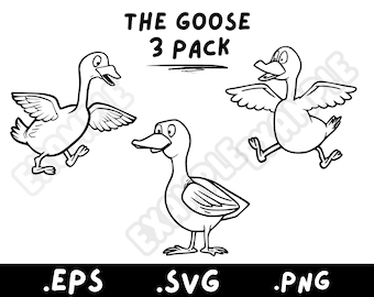 Funny Goose Geese svg Cut File and Clip Art Images