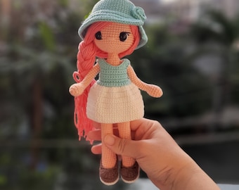 Crochet doll pattern, amigurumi doll, Pdf, pattern
