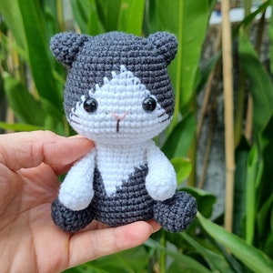 Crochet Tuxedo cat, Crochet Little Cat, Amigurumi Cat Tutorial, Crochet Animals, Amigurumi Crochet Pattern