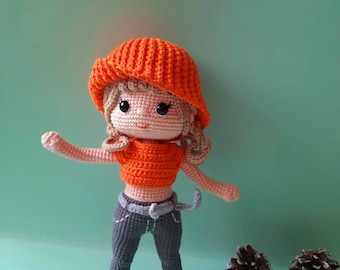 Hebe Crochet Doll Pattern: Amigurumi Doll with Outfits (PDF)