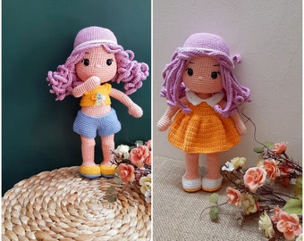 Crochet doll pattern, Amigurumi pattern doll crochet for doll Sunny, English, Pdf, pattern