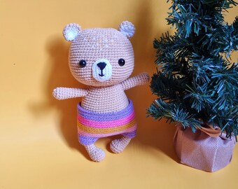 Crochet Teddy Bear Amigurumi Pattern, Jett Bear (PDF Pattern)