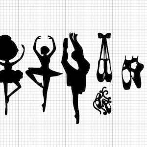Chaussure de ballet élégante SVG Ballerine délicate SVG pour ajouter une touche gracieuse à vos travaux manuels - Parfait pour Cricut, Silhouette et plus