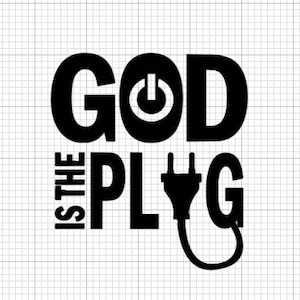 Dios es el enchufe svg, Pascua svg, Cruz svg, Religioso svg, Christian svg, Cita svg, Refranes, Cortar archivo, Cricut, Silueta, Camisa svg