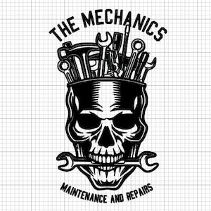 The Mchanics SVG, Air Craft Mechanic SVG, Mechanic Svg , US Skull Mechanic Svg, Garage Svg, Car Repair Svg, Piston Svg, Wrench Svg,