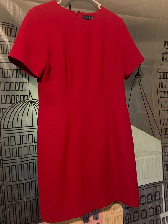 90s Red Karen Scott Dress