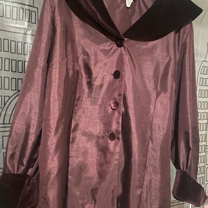 Volup 90's Girorigio Fiorlini Dark Purple Jacket With Velvet Collar and Cuffs