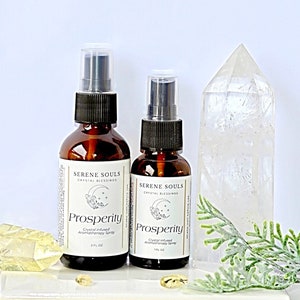 Prosperity Spray | WEALTH, MANIFEST, POSITIVITY | Money Spell Spray | Manifestation Spray | Joy & Blessings | Crystal Infused Wellness Spray